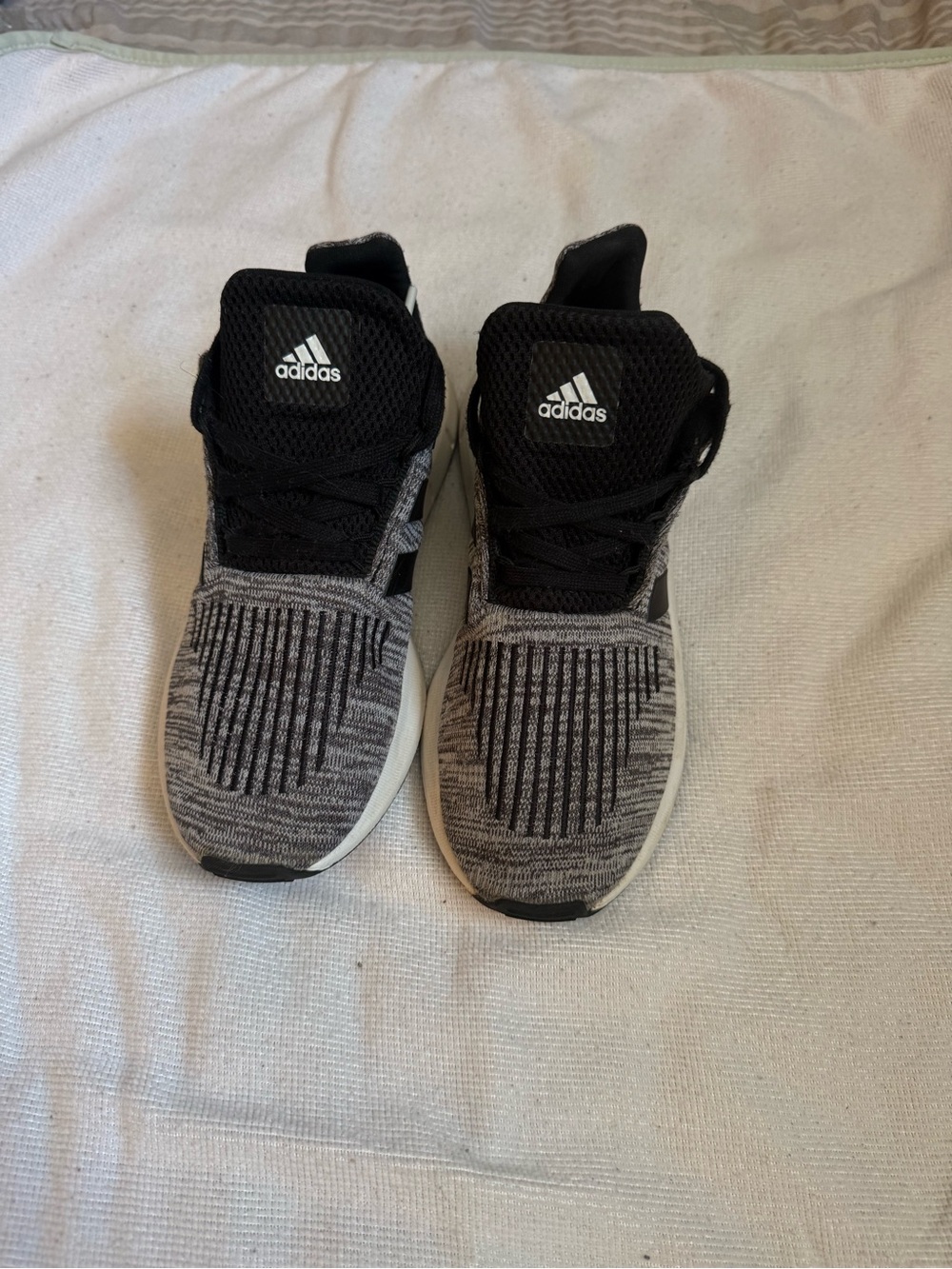 adidas Kids Black and Gray Knit Sneakers